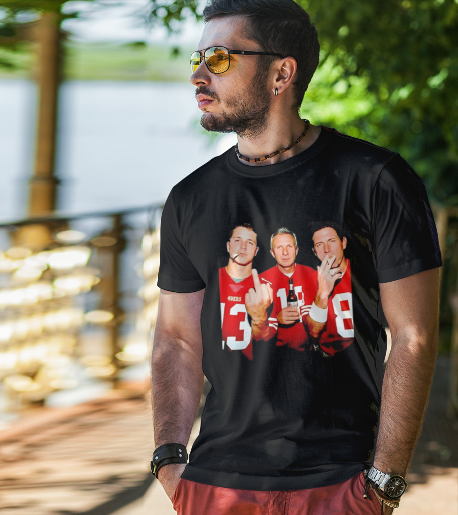 Brock Purdy Joe Montana Steve Young 49ers Legends NFL Players T-Shirt