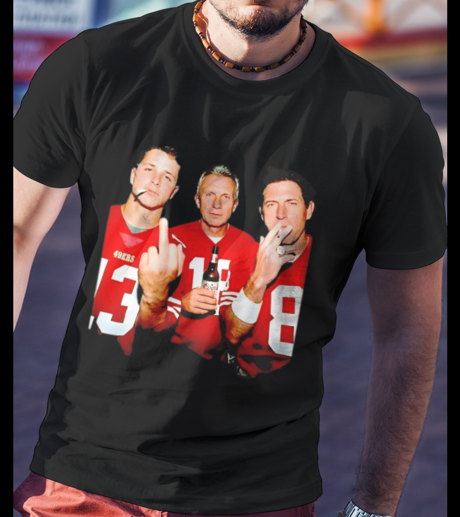 Brock Purdy Joe Montana Steve Young 49ers Legends NFL Players T-Shirt