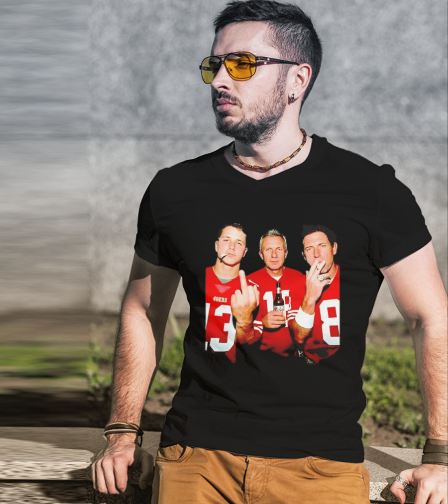 Brock Purdy Joe Montana Steve Young 49ers Legends NFL Players T-Shirt