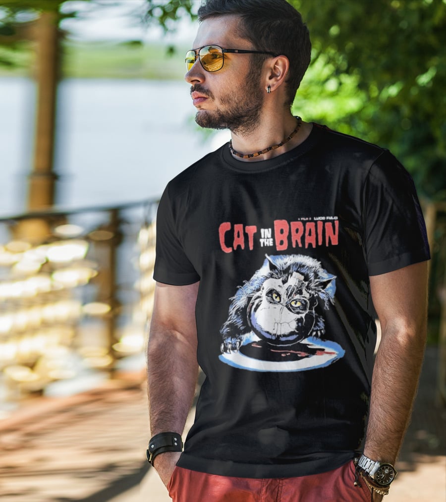 Lucio Fulci Cat In The Brain Horror Movie Graphic Novelty T-Shirt