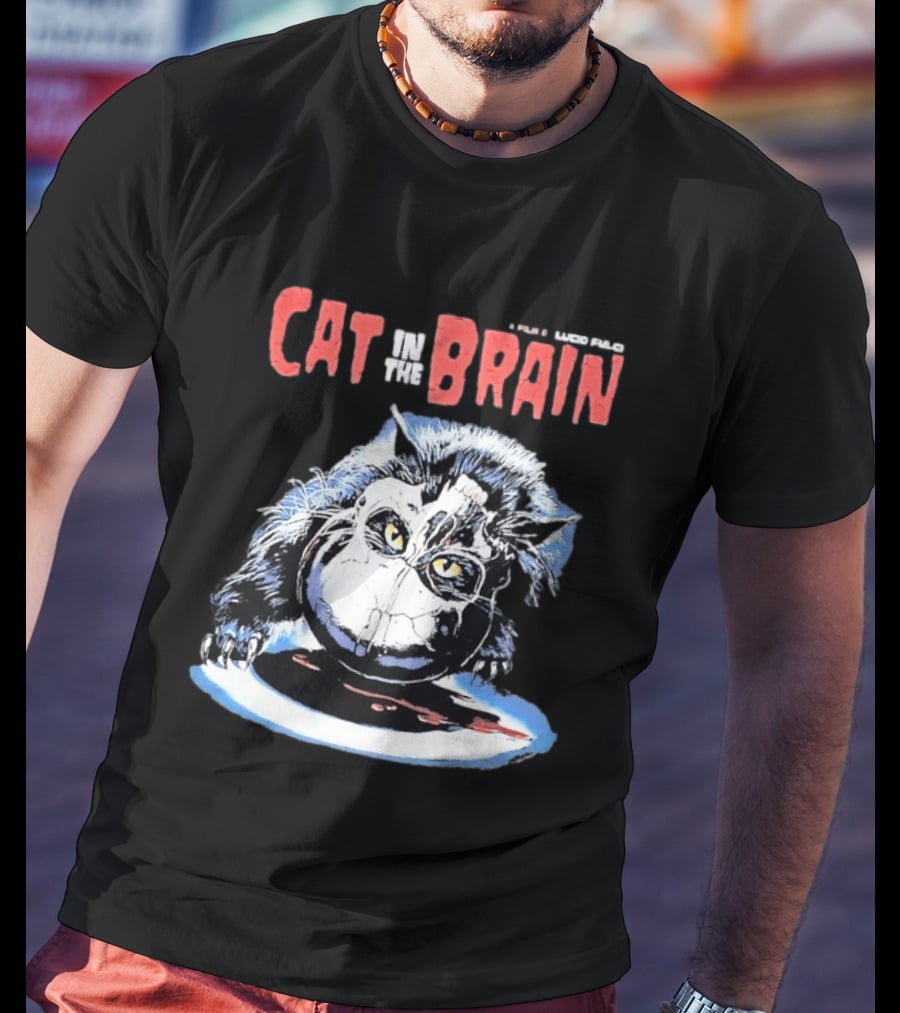 Lucio Fulci Cat In The Brain Horror Movie Graphic Novelty T-Shirt