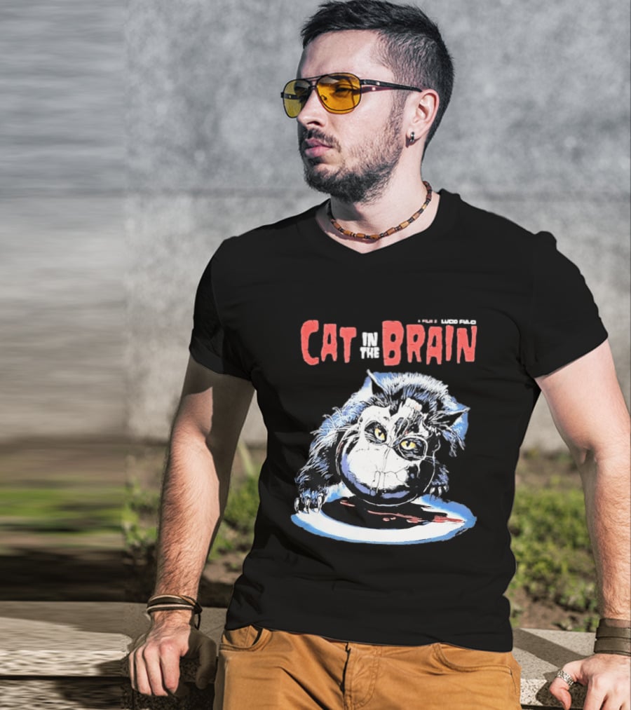 Lucio Fulci Cat In The Brain Horror Movie Graphic Novelty T-Shirt