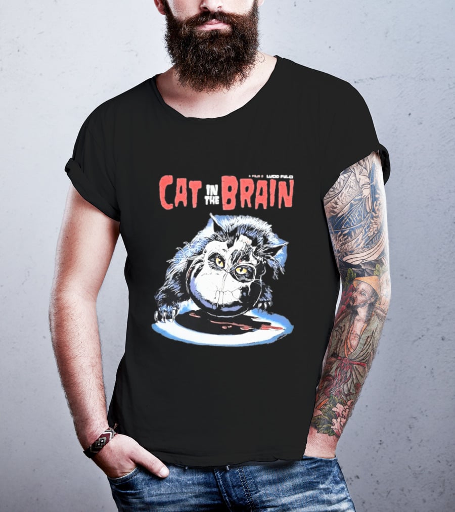 Lucio Fulci Cat In The Brain Horror Movie Graphic Novelty T-Shirt