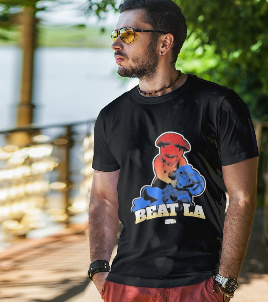 San Francisco 49ers Beat LA Rams Retro Style Football Rivalry T-Shirt