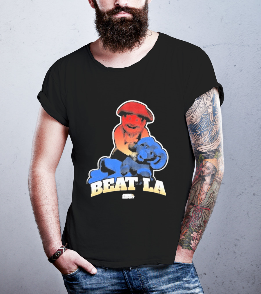 San Francisco 49ers Beat LA Rams Retro Style Football Rivalry T-Shirt