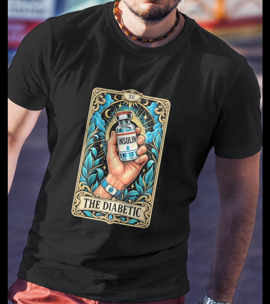 The Diabetic Tarot Card Insulin Vial Magic Hand XII T-Shirt