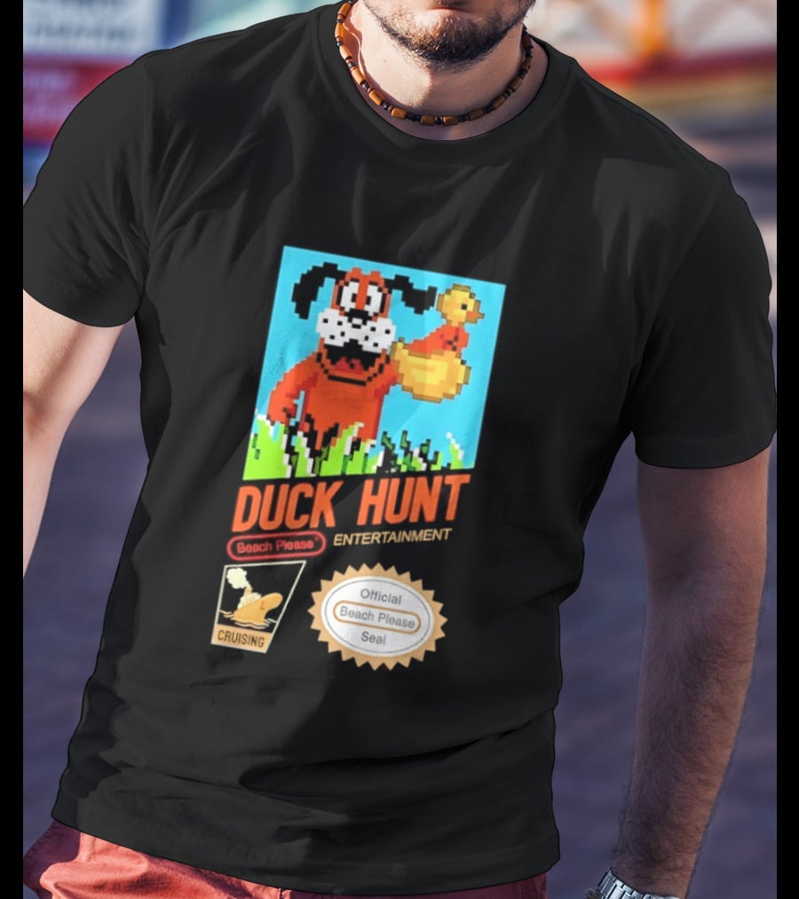 Duck Hunt Entertainment Beach Please Cruising Gaming T-Shirt