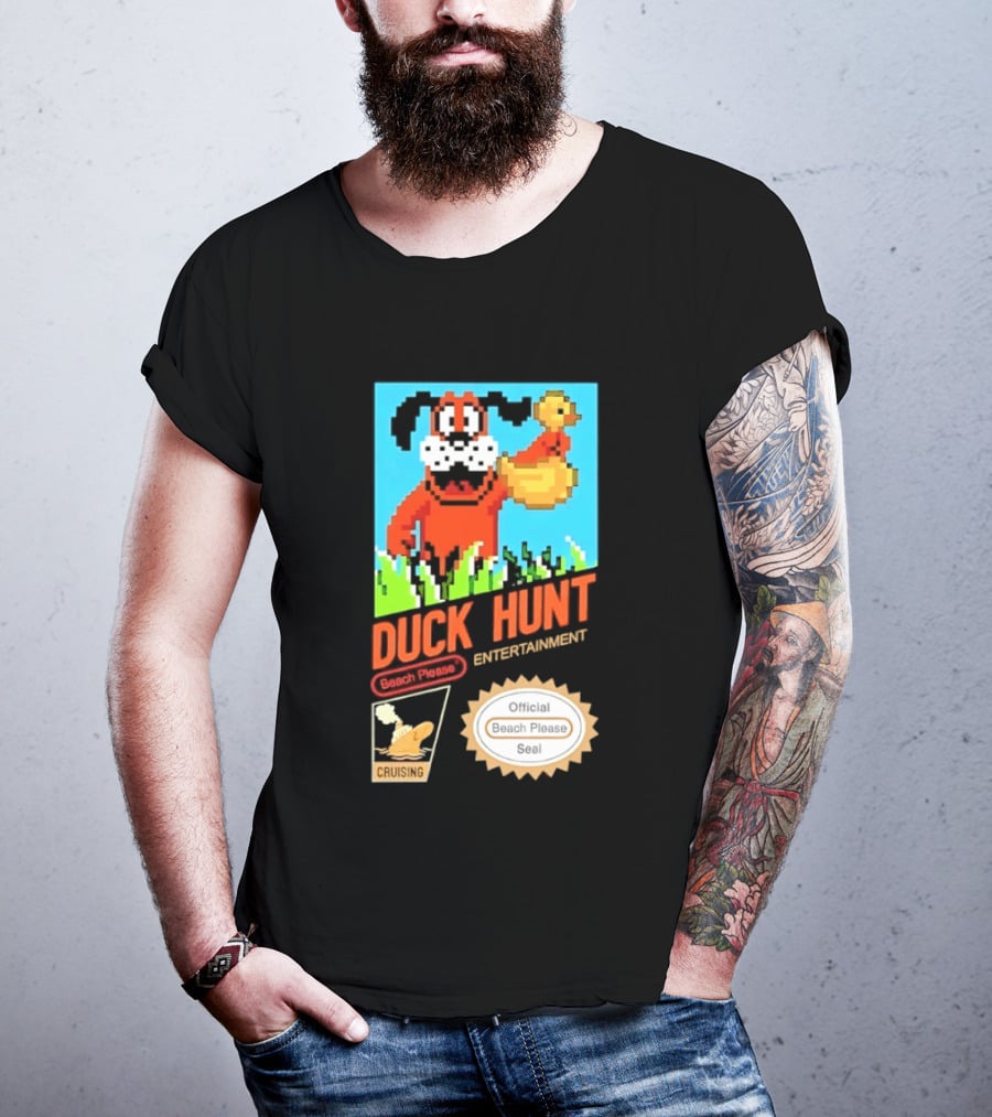 Duck Hunt Entertainment Beach Please Cruising Gaming T-Shirt