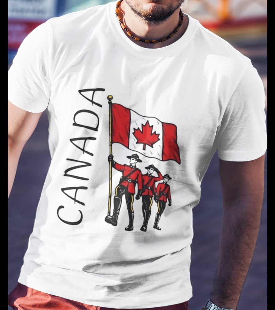 Canada Flag Royal Canadian Mounted Police Parade T-Shirt