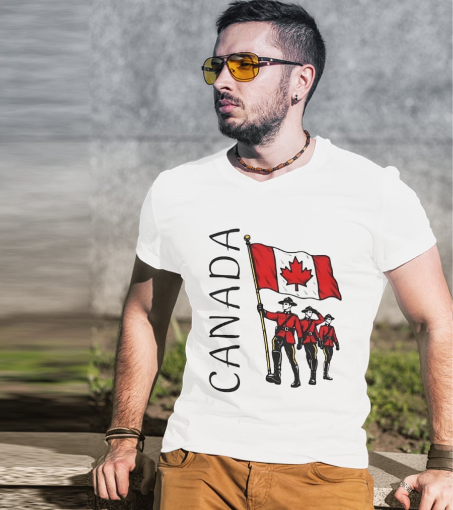 Canada Flag Royal Canadian Mounted Police Parade T-Shirt