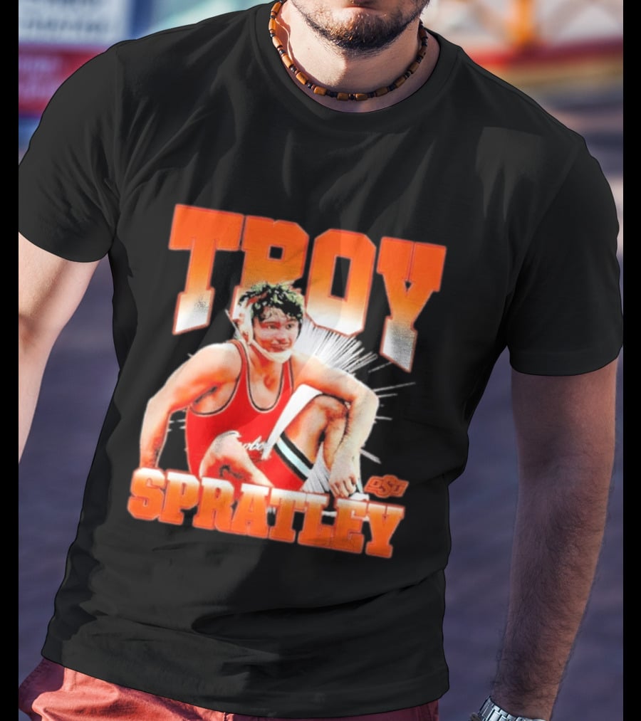 Troy Spratley OSU Oklahoma State Wrestling Player T-Shirt