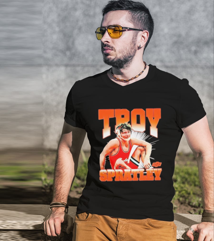 Troy Spratley OSU Oklahoma State Wrestling Player T-Shirt