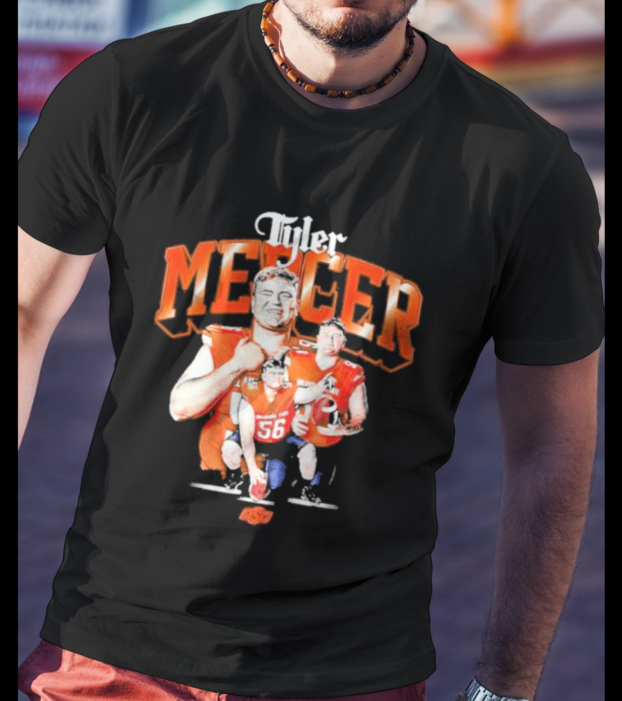 Tyler Mercer Oklahoma State Football Player Number 56 T-Shirt