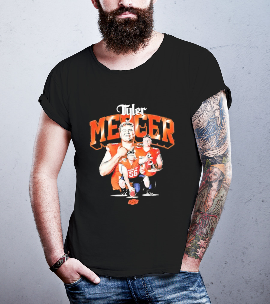 Tyler Mercer Oklahoma State Football Player Number 56 T-Shirt