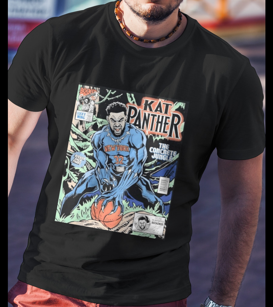 Kat Panther New York 32 The Concrete Jungle Comic Cover Booker Back Page T-Shirt
