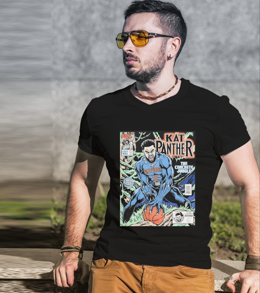 Kat Panther New York 32 The Concrete Jungle Comic Cover Booker Back Page T-Shirt