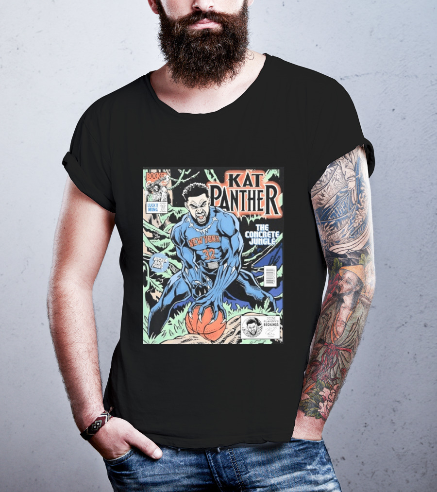 Kat Panther New York 32 The Concrete Jungle Comic Cover Booker Back Page T-Shirt