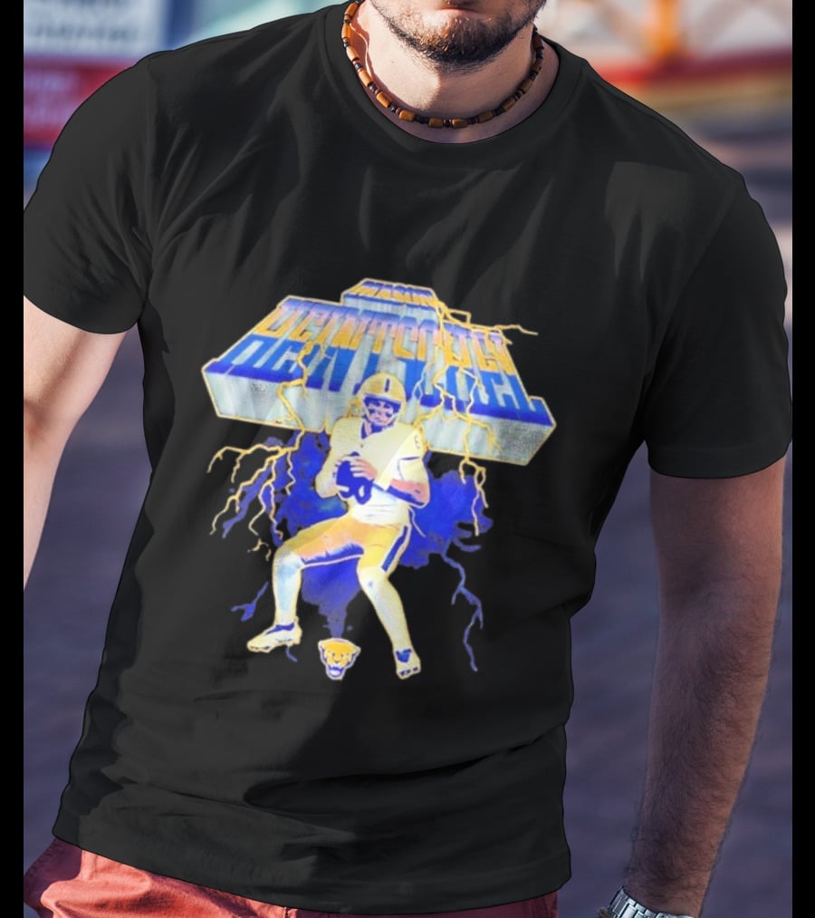 Pittsburgh Panthers NCAA Football Mason Heintschel Lightning T-Shirt