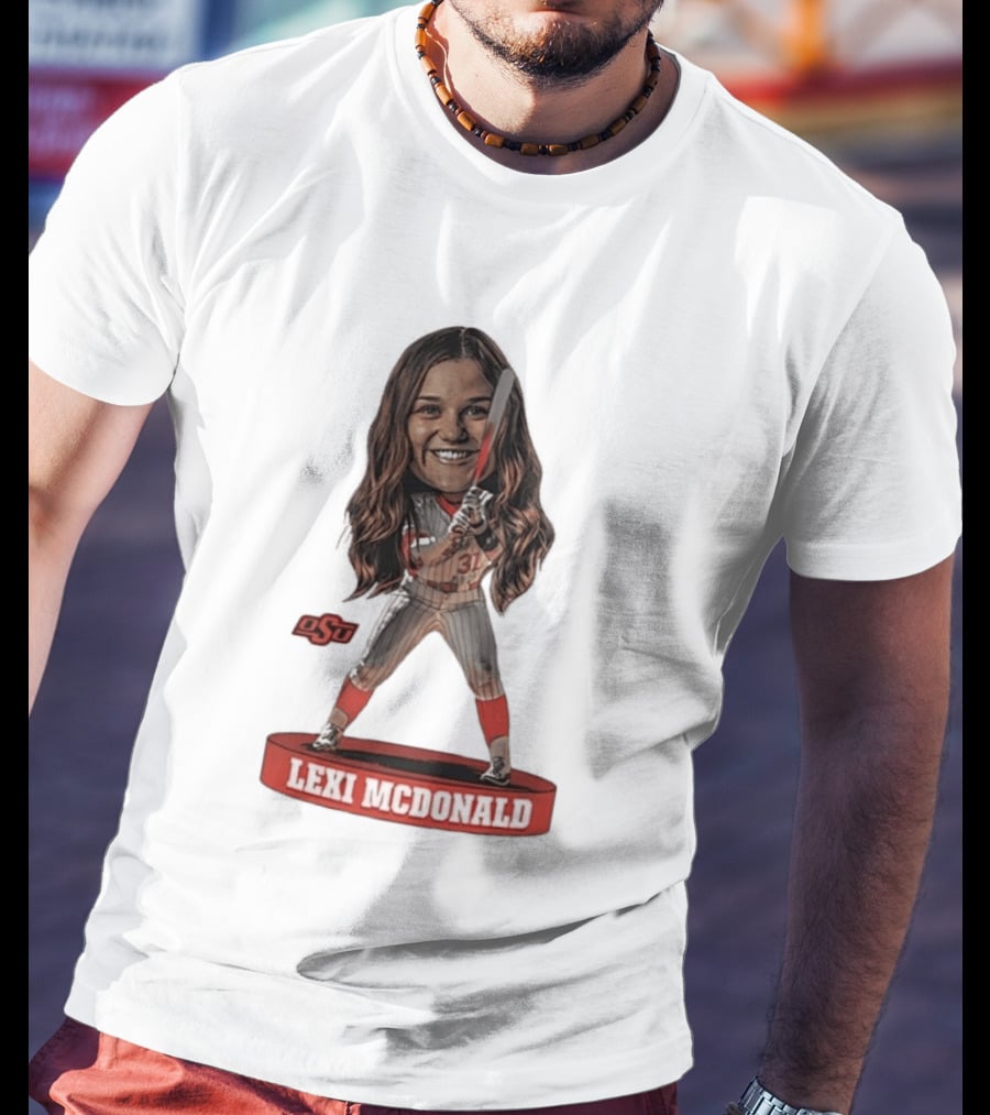 Lexi McDonald Oklahoma State Softball OSU Athlete Caricature T-Shirt