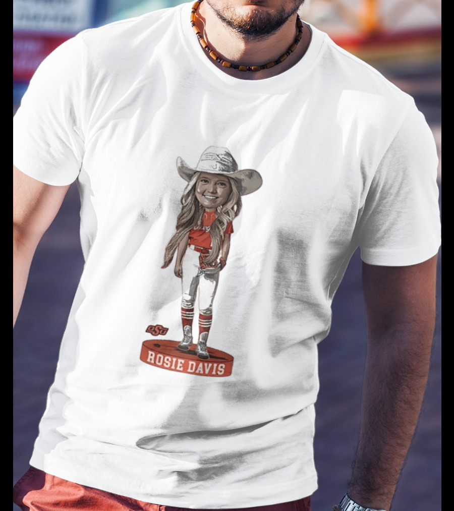 Rosie Davis Oklahoma State Softball Player Caricature OSU Team Spirit T-Shirt