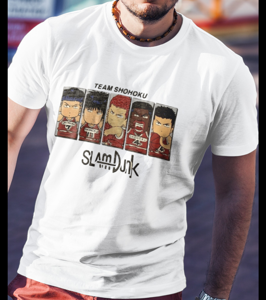 Team Shohoku Slam Dunk Sakuragi Hanamichi Rukawa Kaede Akagi Takenori Miyagi Ryota T-Shirt