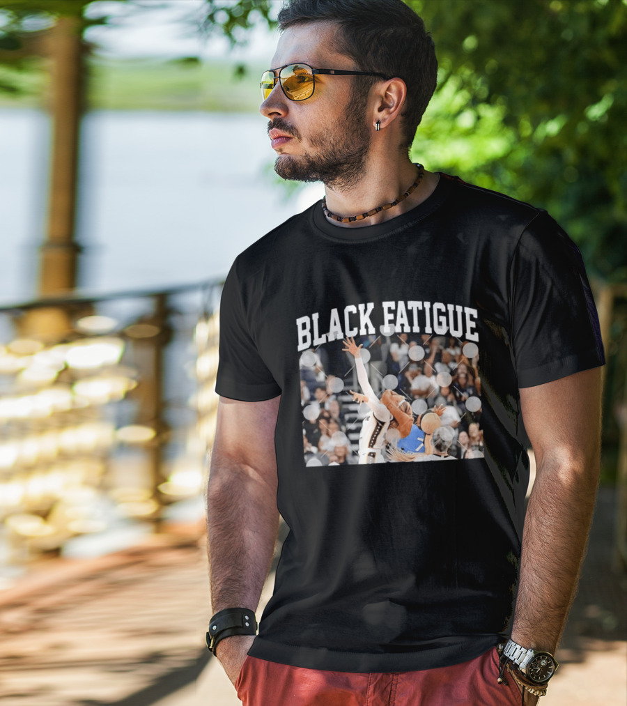 BLACK FATIGUE Basketball Sports Athlete Action Scene T-Shirt