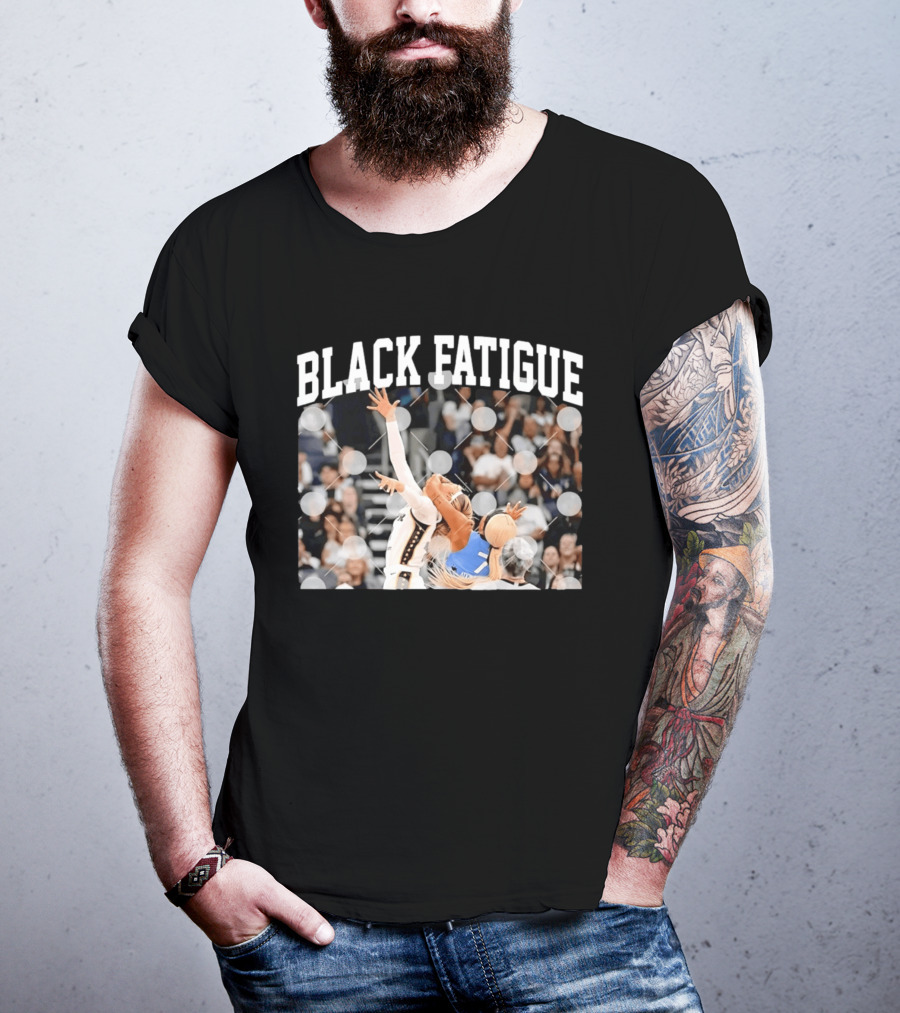 BLACK FATIGUE Basketball Sports Athlete Action Scene T-Shirt