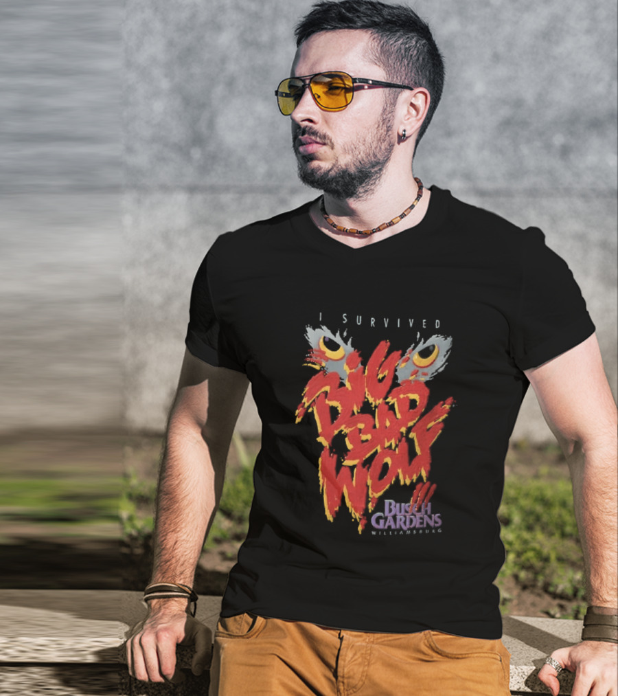 I Survived Big Bad Wolf Busch Gardens Williamsburg T-Shirt