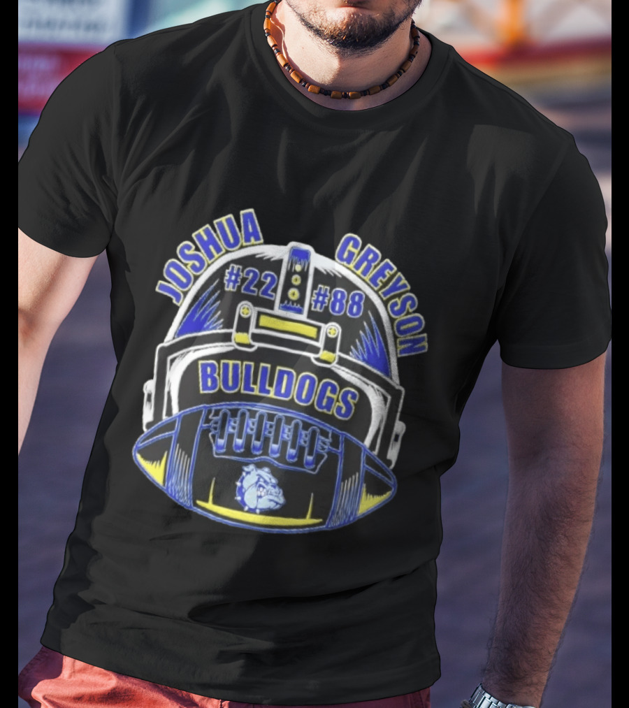 Joshua Greyson Bulldogs Football Helmet #22 #88 T-Shirt
