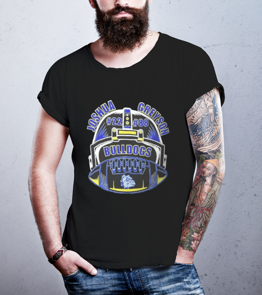 Joshua Greyson Bulldogs Football Helmet #22 #88 T-Shirt