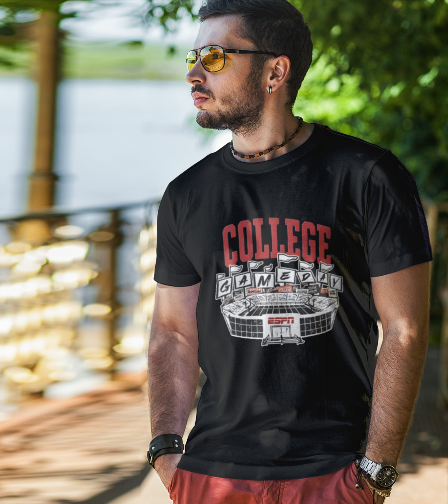 ESPN College GameDay Stadium Flags And Field T-Shirt