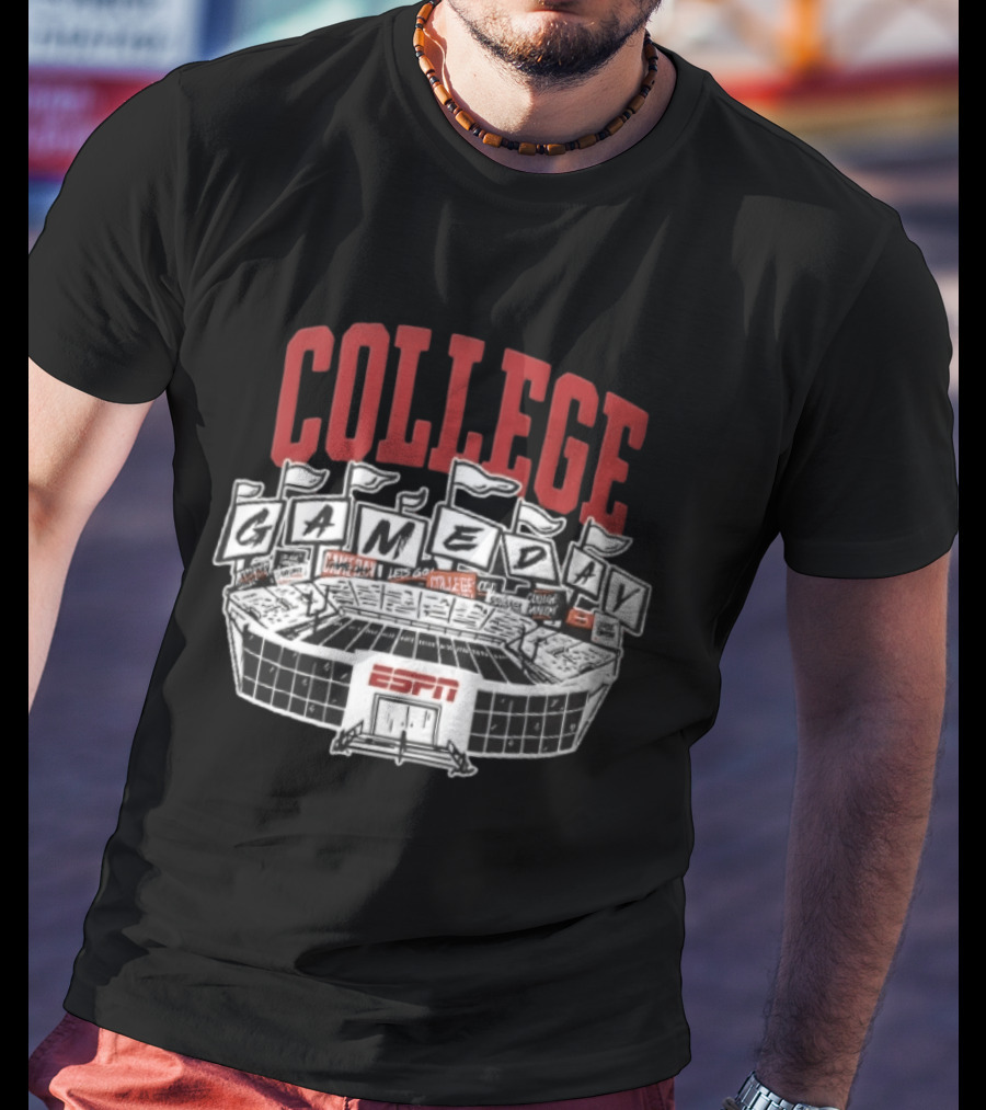 ESPN College GameDay Stadium Flags And Field T-Shirt