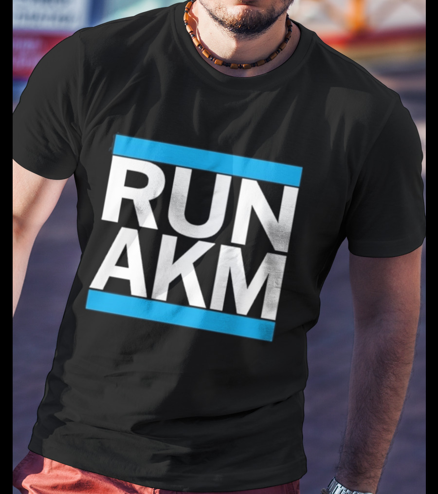 RUN AKM Streetwear Bold Typography Fashion T-Shirt