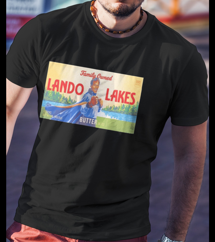 Family Owned Lando Lakes Butter Star Wars Mashup T-Shirt