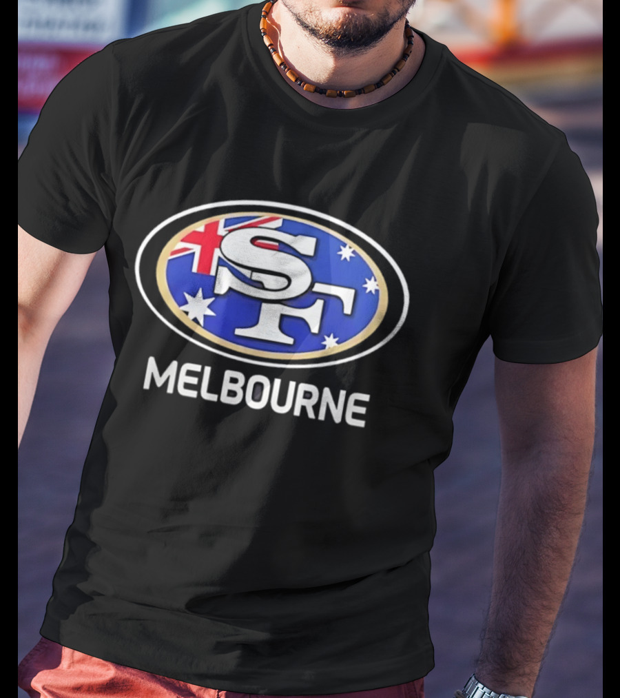 San Francisco 49ers Australia Melbourne Flag T-Shirt