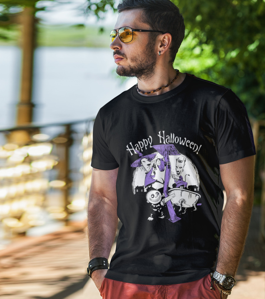Happy Halloween Lock Shock And Barrel The Nightmare Before Christmas T-Shirt