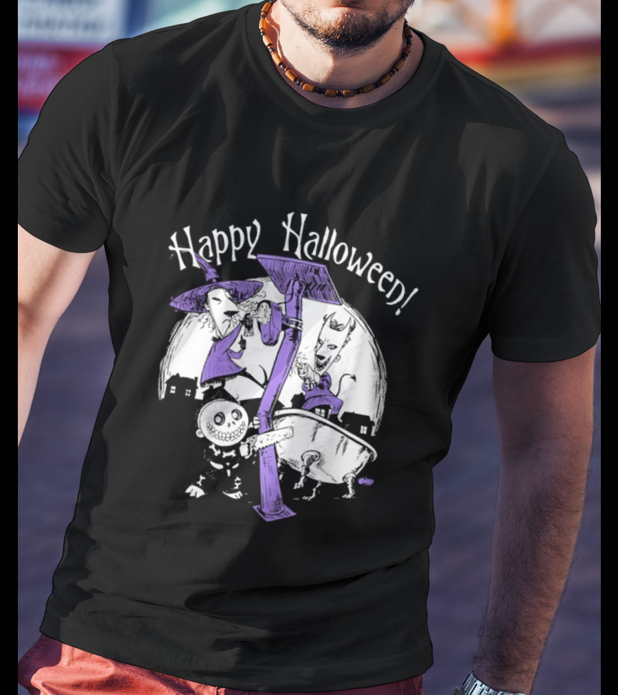 Happy Halloween Lock Shock And Barrel The Nightmare Before Christmas T-Shirt