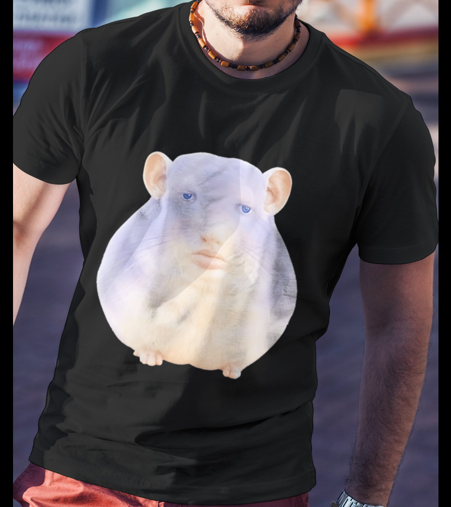 Surreal Chinchilla Human Face Hybrid Expression T-Shirt
