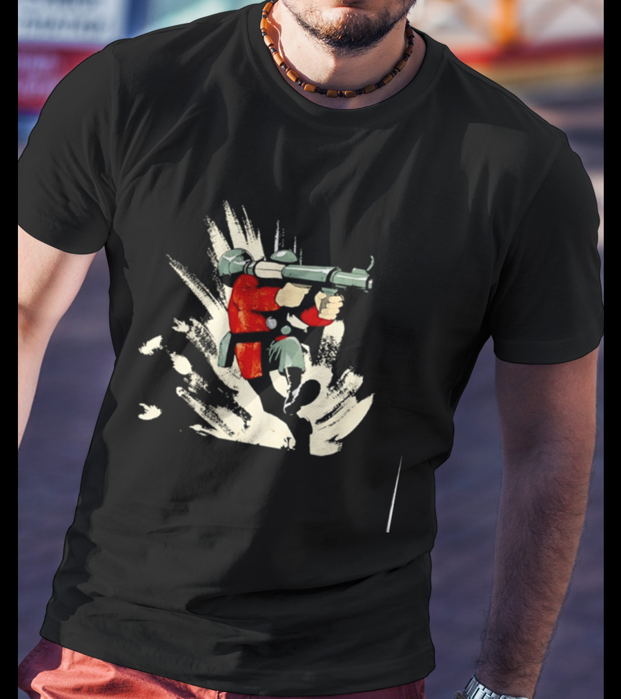 Team Fortress 2 Soldier Rocket Launcher Action Pose Explosive Blast T-Shirt