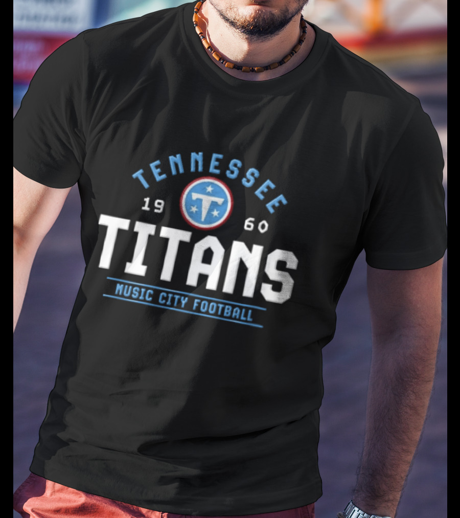 Tennessee Titans 1960 Music City Football Three Stars T-Shirt