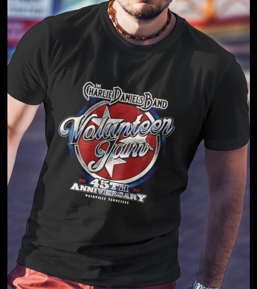 Charlie Daniels Band Volunteer Jam 45th Anniversary Nashville Tennessee Star T-Shirt