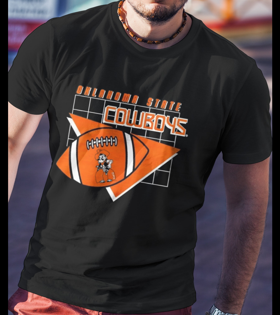 Oklahoma State Cowboys Football Team Emblem With Football T-Shirt