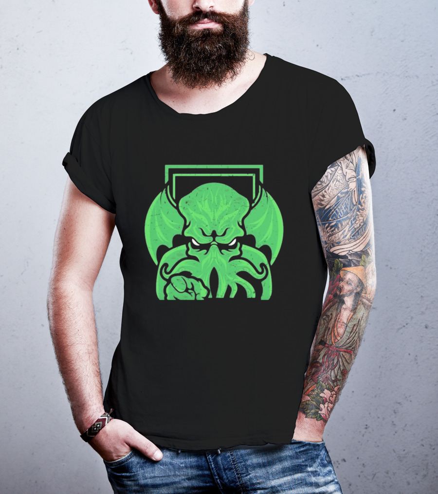 I Want Cthulhu YOU To Obey Commanding Green Creature T-Shirt