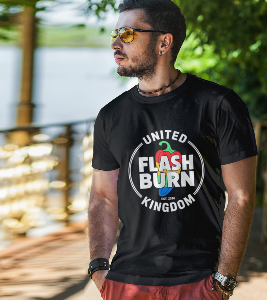 United Flash Burn Kingdom Est 2026 Chili Pepper T-Shirt