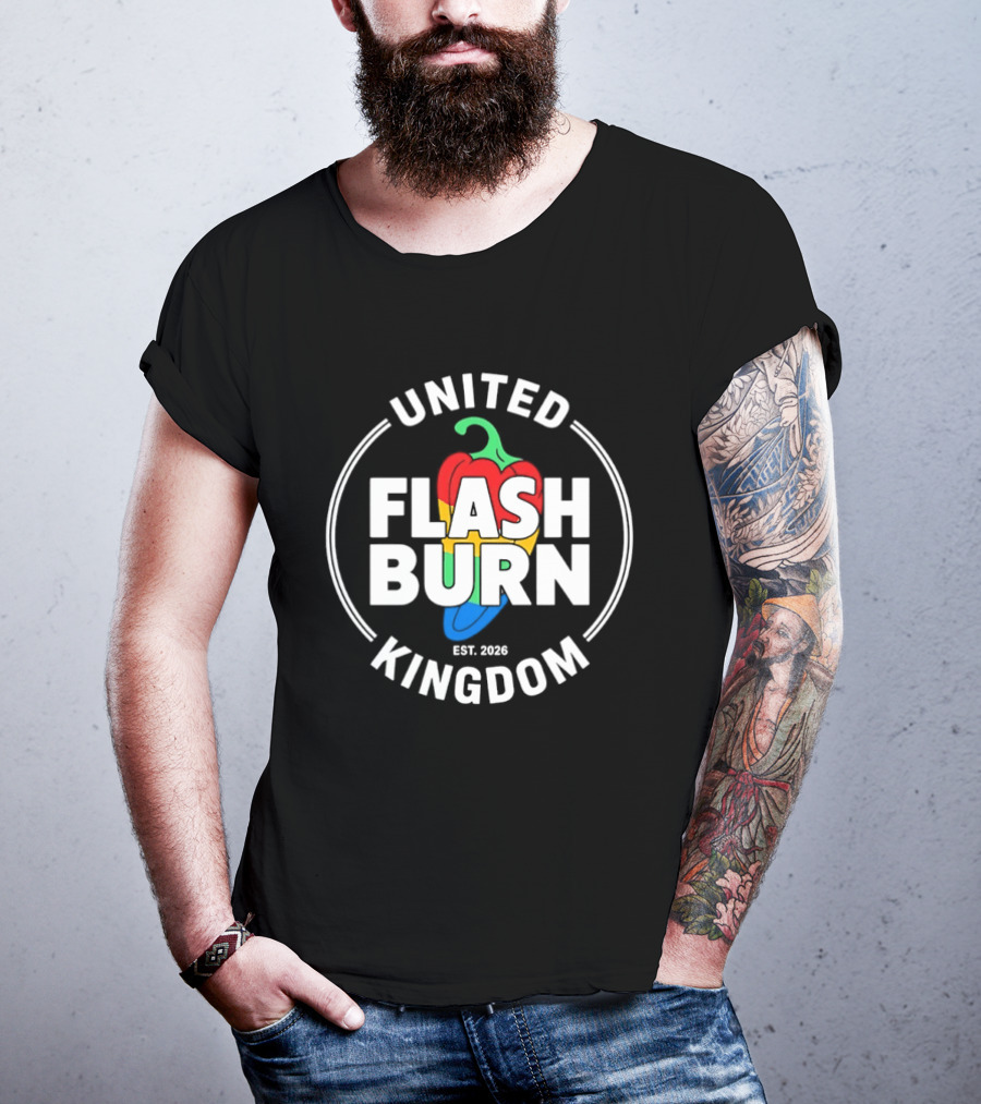 United Flash Burn Kingdom Est 2026 Chili Pepper T-Shirt