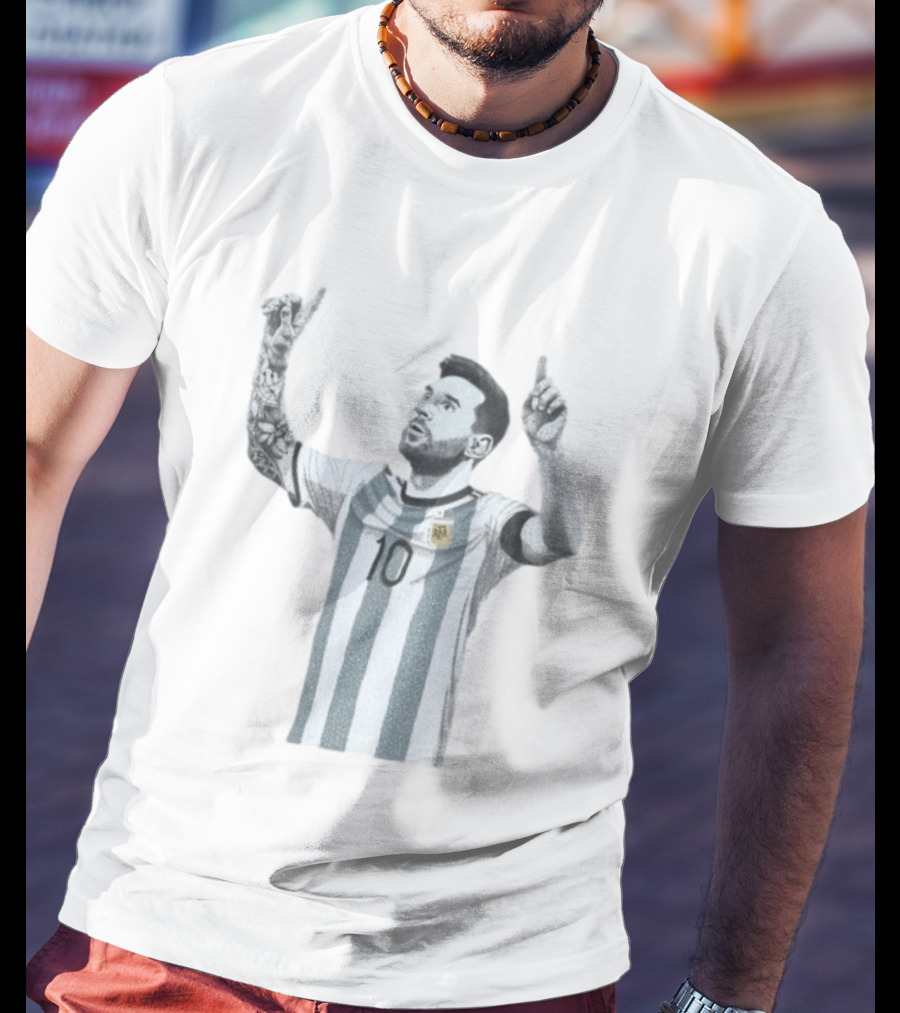Argentina National Team Messi Number 10 Binary T-Shirt