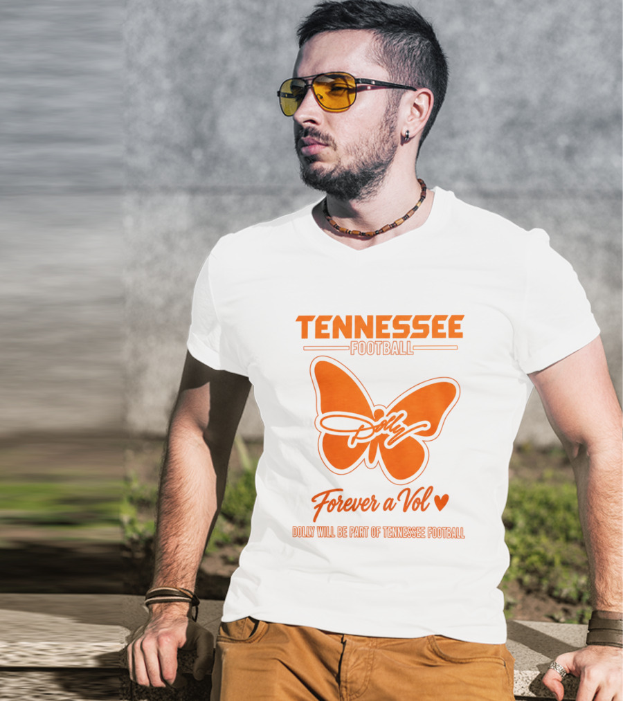 Tennessee Football Dolly Parton Forever A Vol Butterfly T-Shirt