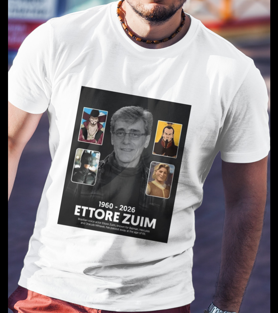 1960 2026 Ettore Zuim Batman Hercules Dracula Mihawk Voice Actor T-Shirt
