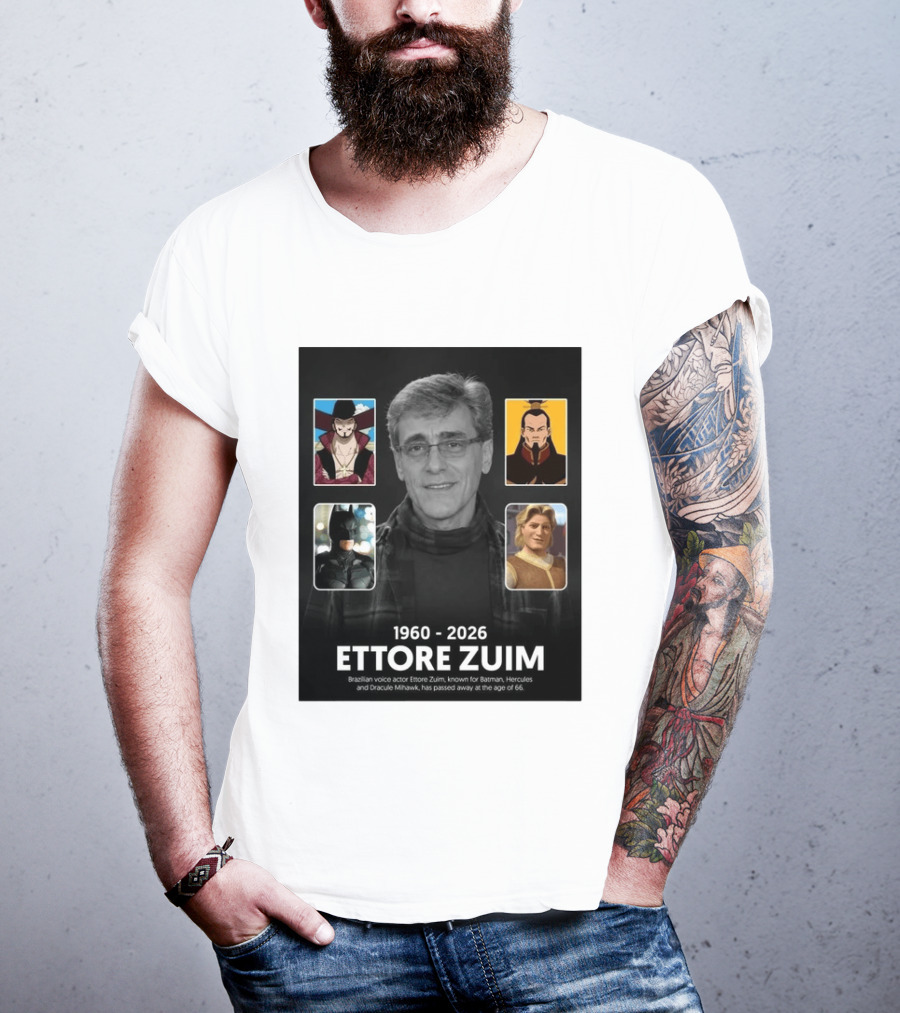 1960 2026 Ettore Zuim Batman Hercules Dracula Mihawk Voice Actor T-Shirt