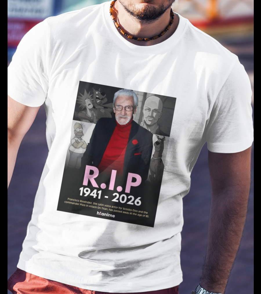 RIP Francisco Reséndez 1941 2026 Scooby Doo Attack On Titan Voice Actor Memorial T-Shirt